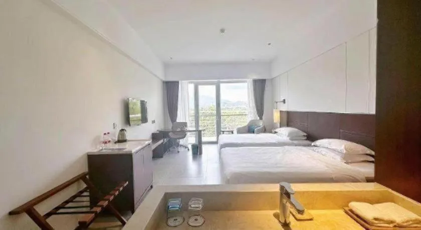 Bed in Grand Soluxe Hotel and Resort Sanya