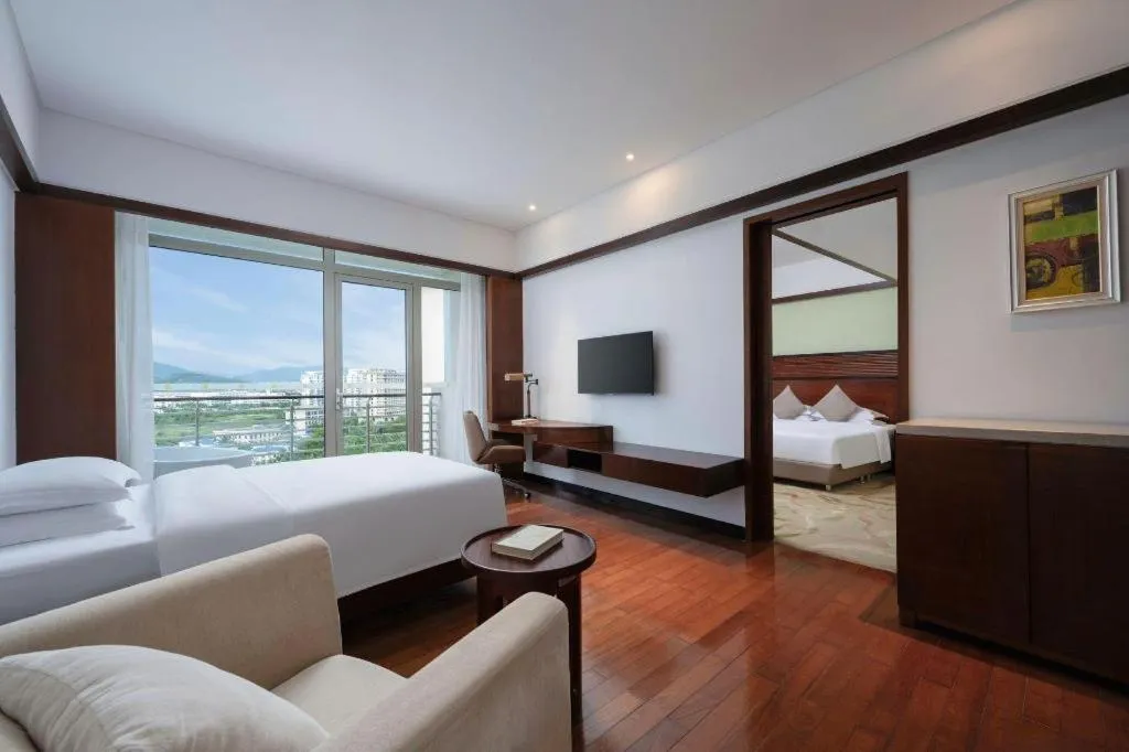 Bed in Grand Soluxe Hotel and Resort Sanya