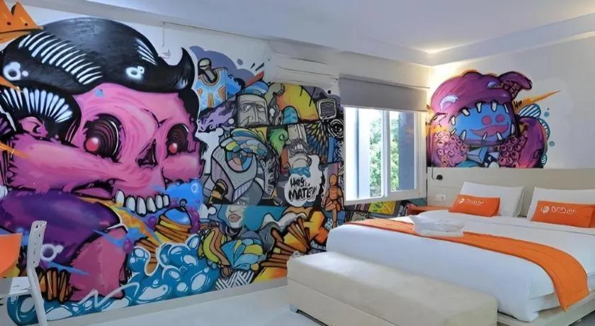 Bed in Fizz Hotel Lombok