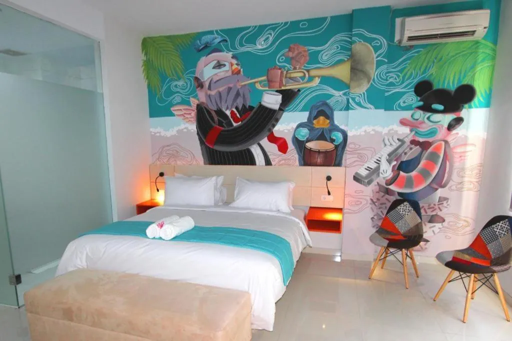 Bed in Fizz Hotel Lombok