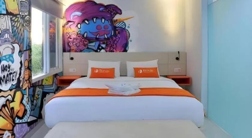 Bed in Fizz Hotel Lombok