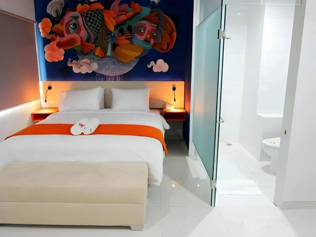 Bed in Fizz Hotel Lombok