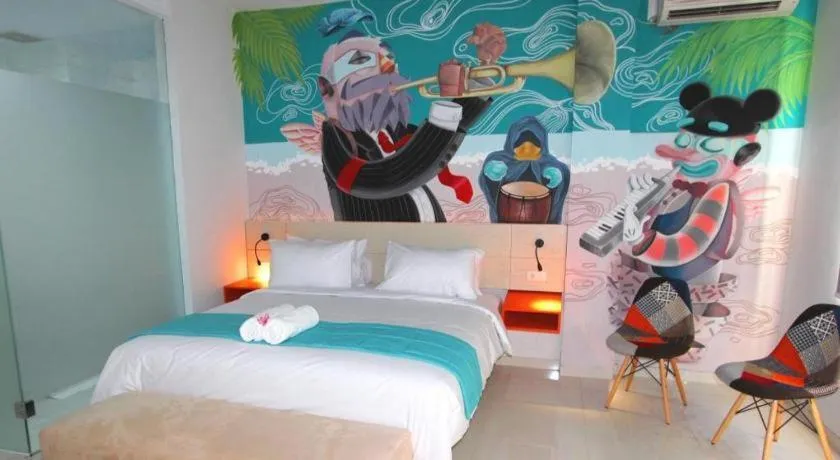 Bed in Fizz Hotel Lombok