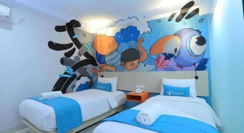 Bed in Fizz Hotel Lombok