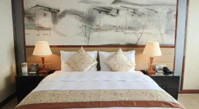 Bed in Yang Peng Jin Jiang Hotel