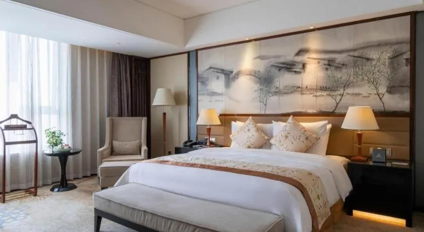 Bed in Yang Peng Jin Jiang Hotel