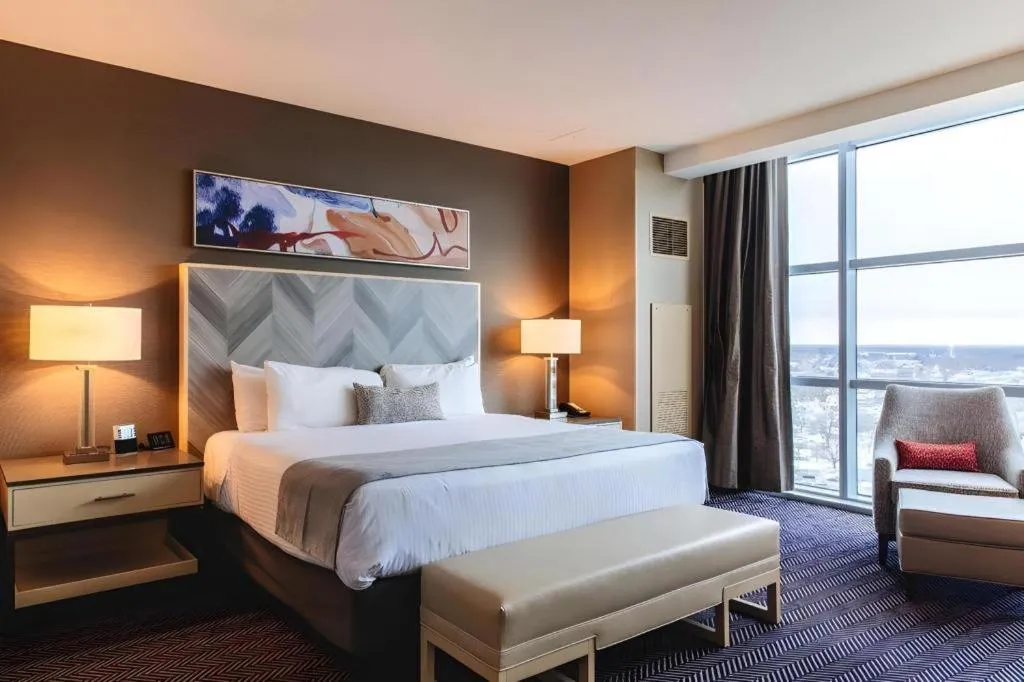 Bed in Blue Chip Casino Hotel Spa