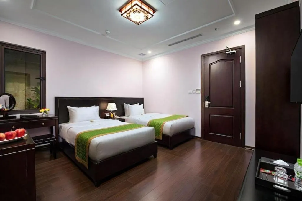 Bed in Binh Anh Hotel Hanoi