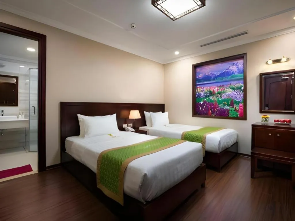 Bed in Binh Anh Hotel Hanoi