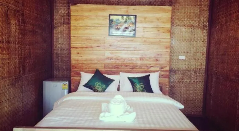 Bed in Tayan Resort Kanchanaburi