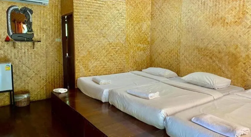 Bed in Tayan Resort Kanchanaburi