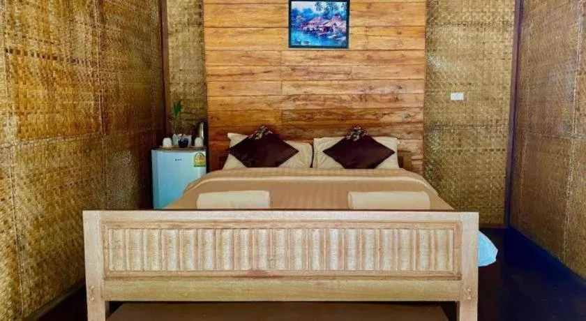 Bed in Tayan Resort Kanchanaburi