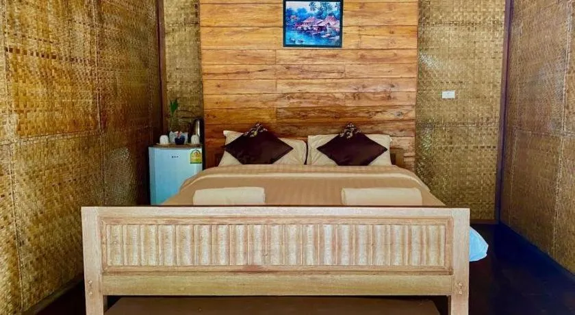 Bed in Tayan Resort Kanchanaburi