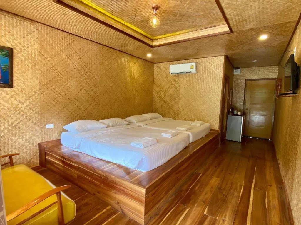 Bed in Tayan Resort Kanchanaburi