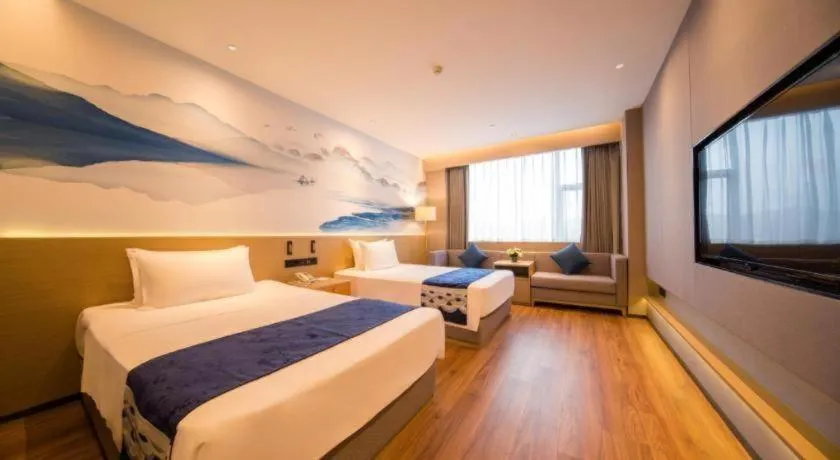 Bed in Rezen Hotel Huaxia Xiamen