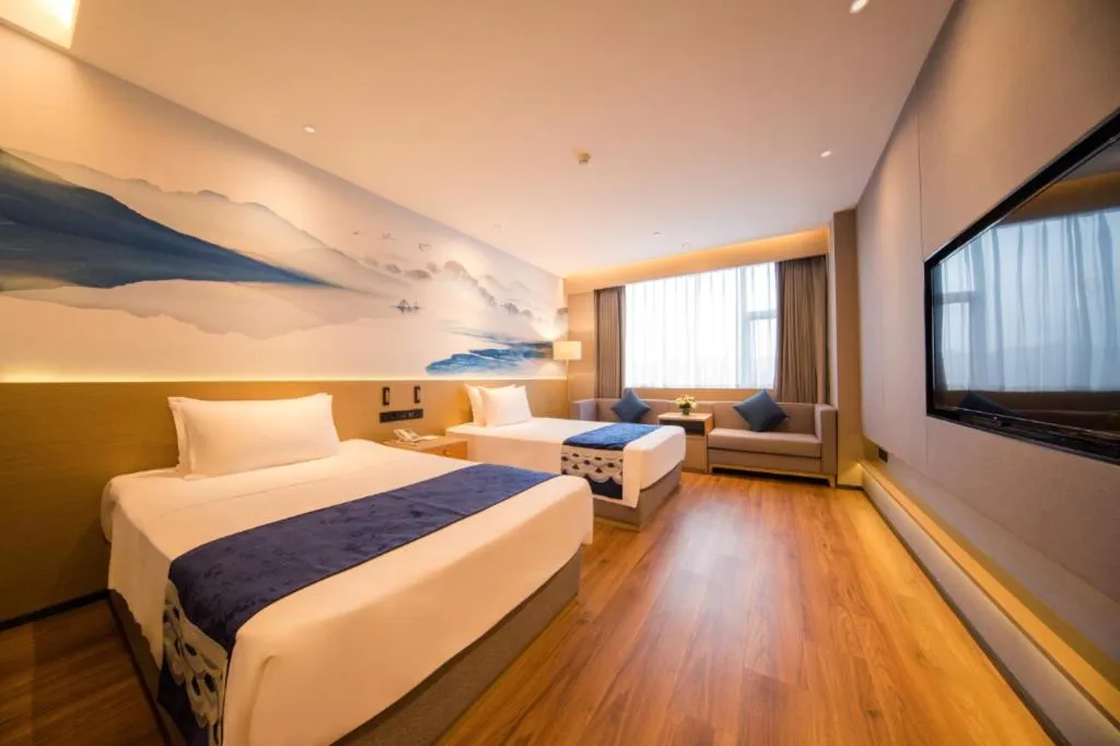 Bed in Rezen Hotel Huaxia Xiamen