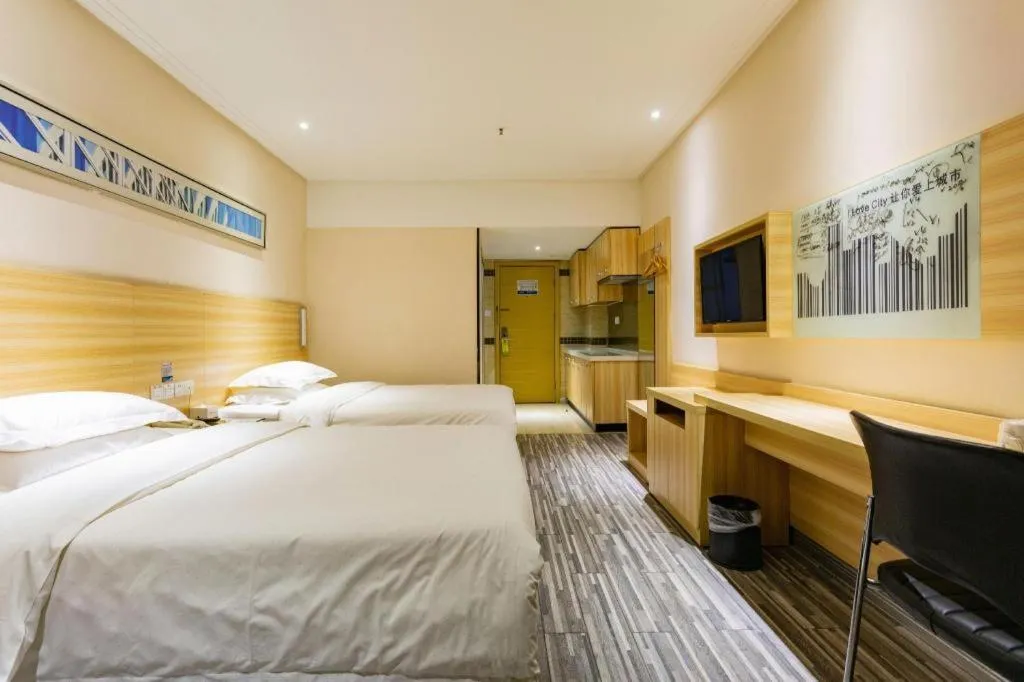 Bed in City Comfort Inn Wuhan Hankou Railway Station West Square