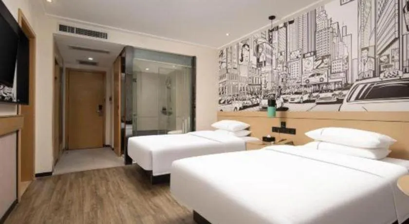 Bed in City Comfort Inn Wuhan Baibuting