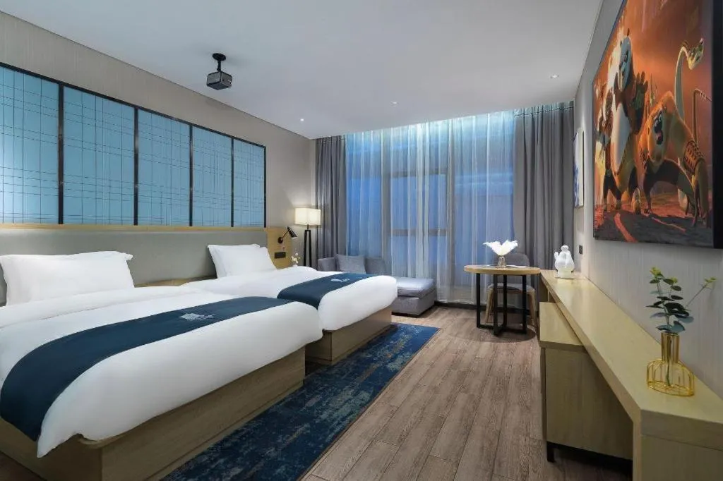 Bed in Echarm Hotel Danzhou Xiari Plaza
