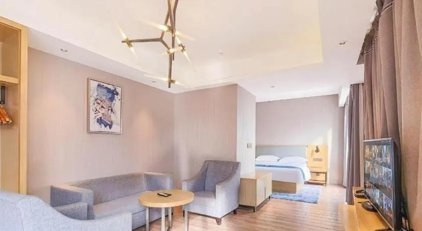 Bed in Echarm Hotel Danzhou Xiari Plaza