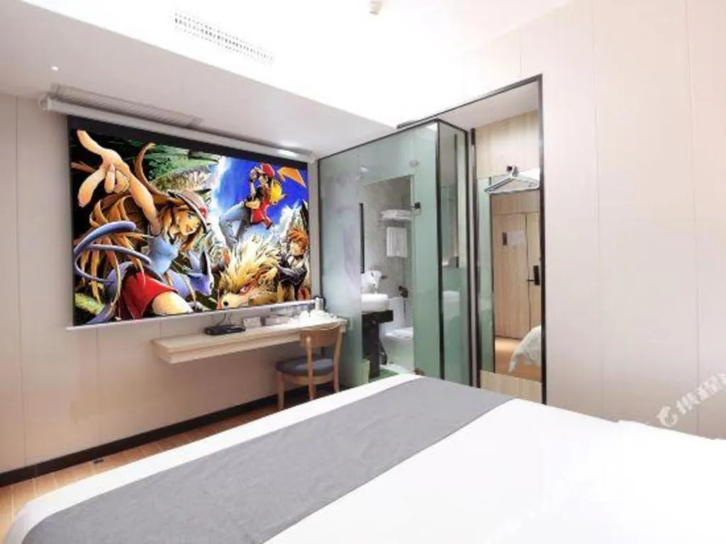 Bed in Wenxing Hotel Guangzhou Gangding Metro Station Branch