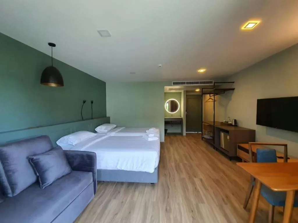 Bed in Eco Cozy Beachfront Resort Chaam