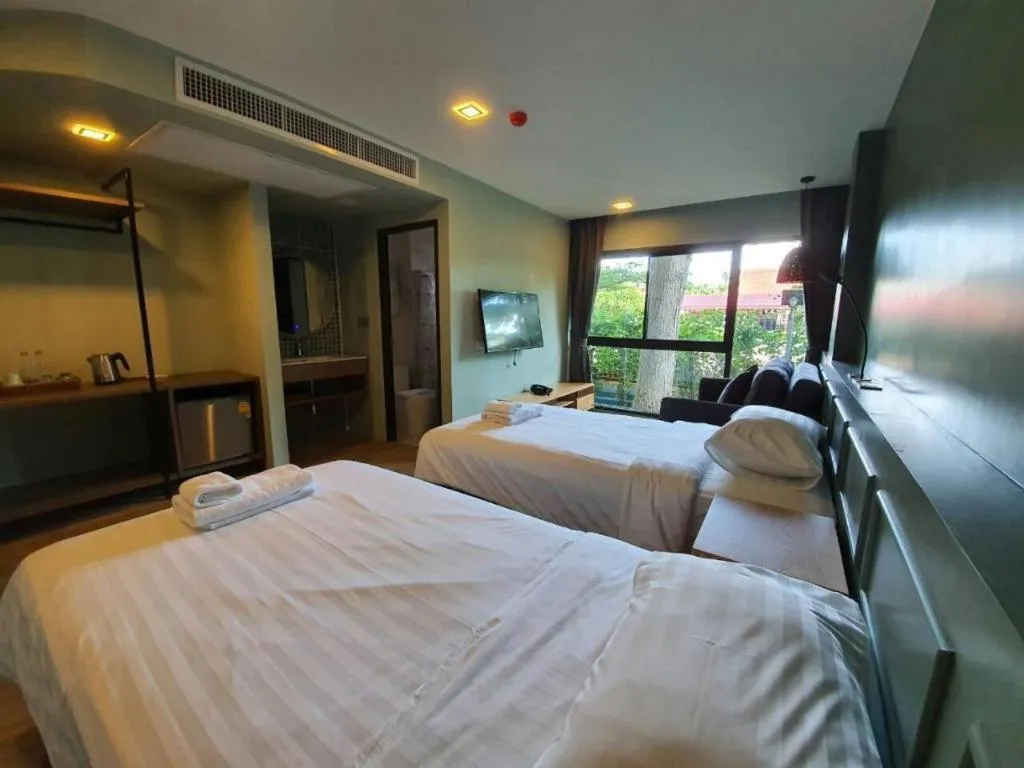 Bed in Eco Cozy Beachfront Resort Chaam