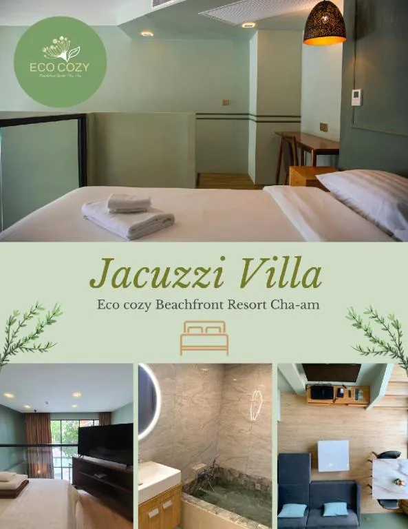 Bed in Eco Cozy Beachfront Resort Chaam