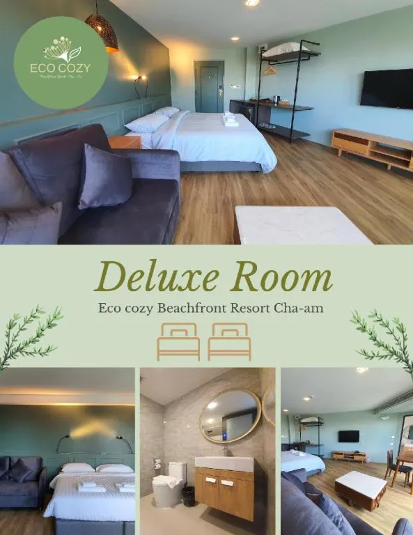 Bed in Eco Cozy Beachfront Resort Chaam