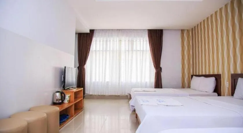 Bed in Thien Nga Family Hotel