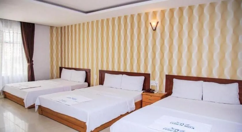 Bed in Thien Nga Family Hotel