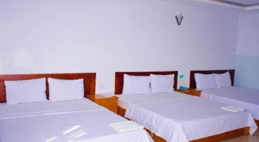 Bed in Thien Nga Family Hotel