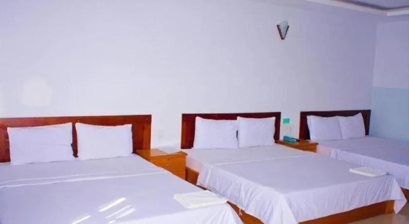 Bed in Thien Nga Family Hotel