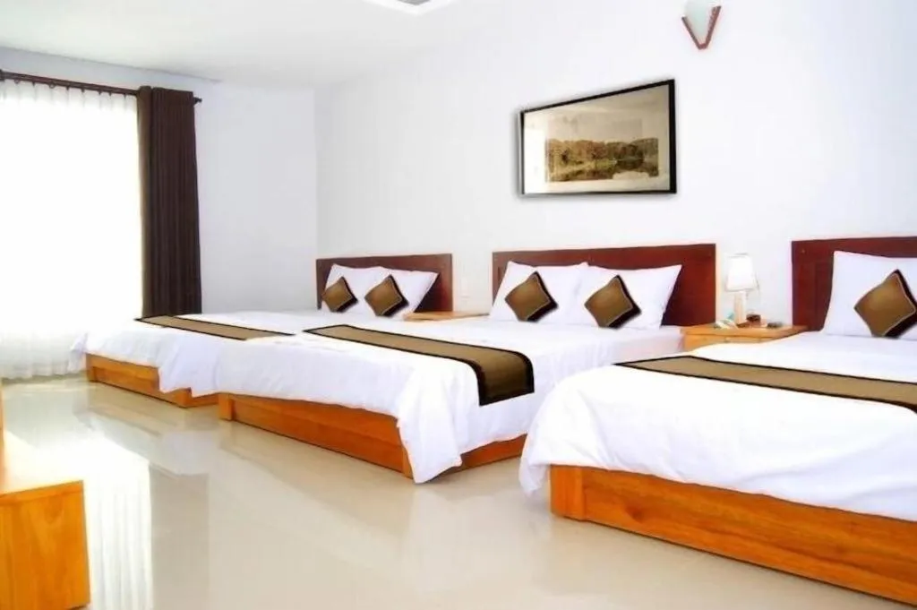 Bed in Thien Nga Family Hotel