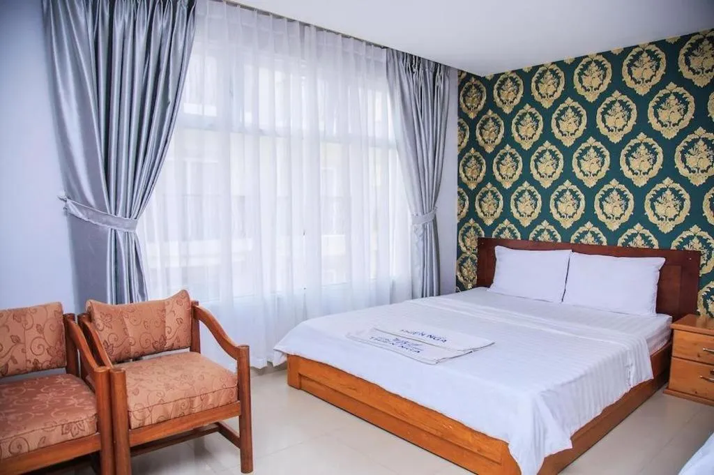 Bed in Thien Nga Family Hotel