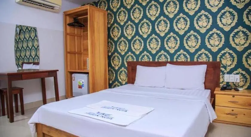 Bed in Thien Nga Family Hotel