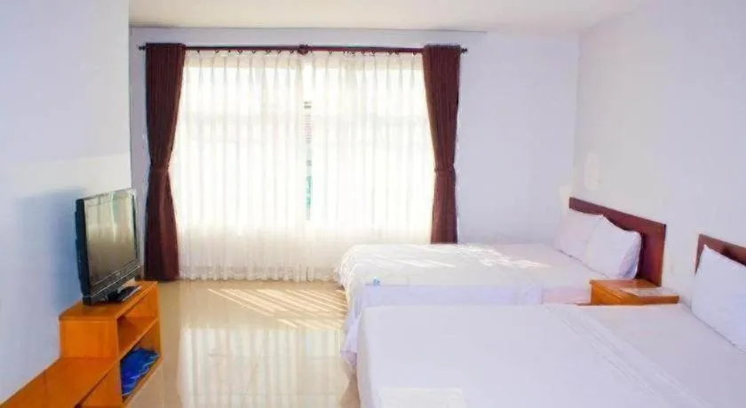 Bed in Thien Nga Family Hotel