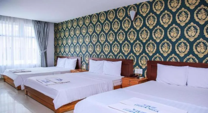 Bed in Thien Nga Family Hotel