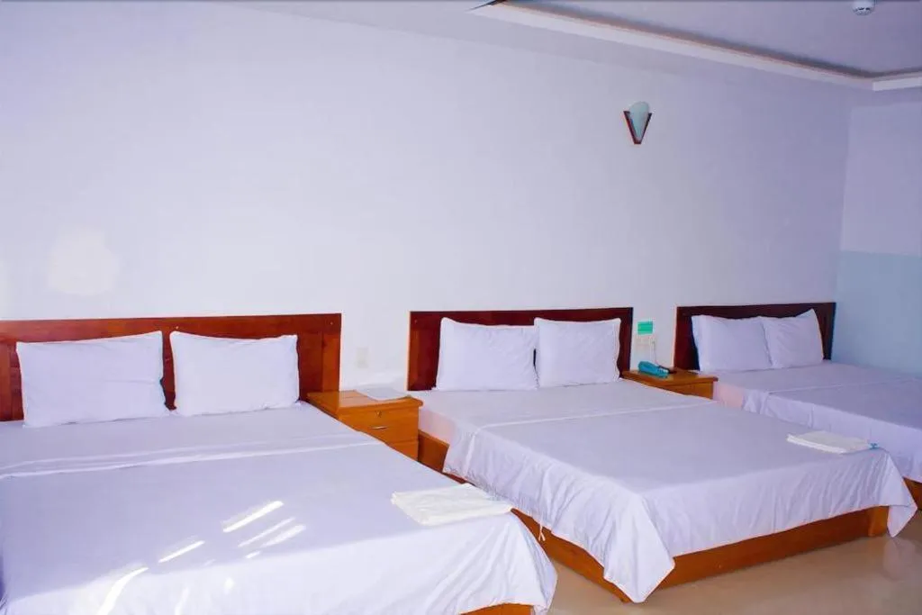 Bed in Thien Nga Family Hotel