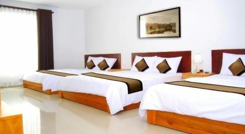 Bed in Thien Nga Family Hotel