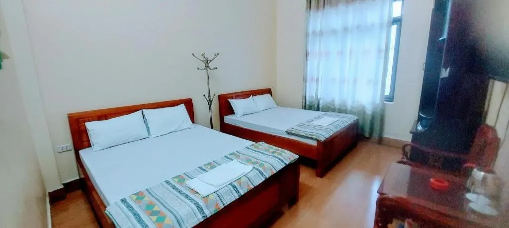 Bed in Linh Dan Hotel