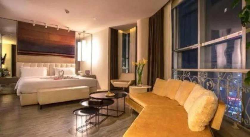 Bed in Jinjiang Metropolo Hotel - Qingdao Chengyang District Government