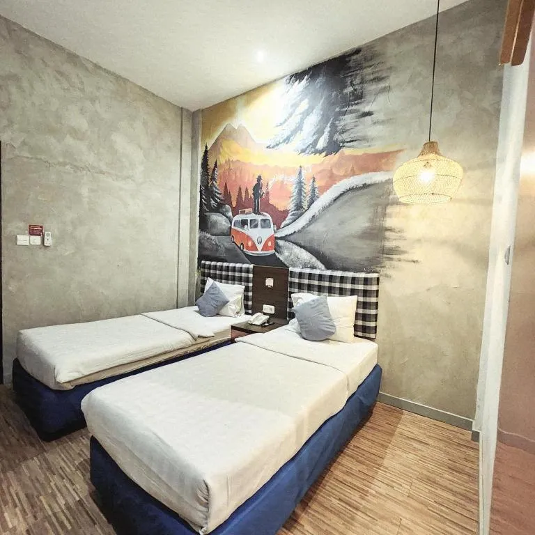 Bed in Hotel Pantes Semarang