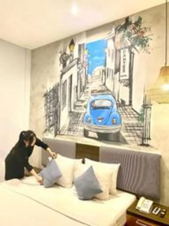 Bed in Hotel Pantes Semarang