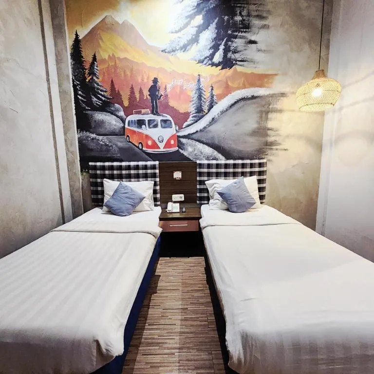 Bed in Hotel Pantes Semarang