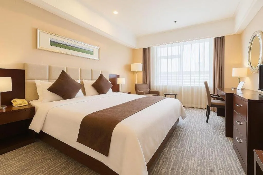 Bed in Pingyao Fengyan Jianguo Hotel