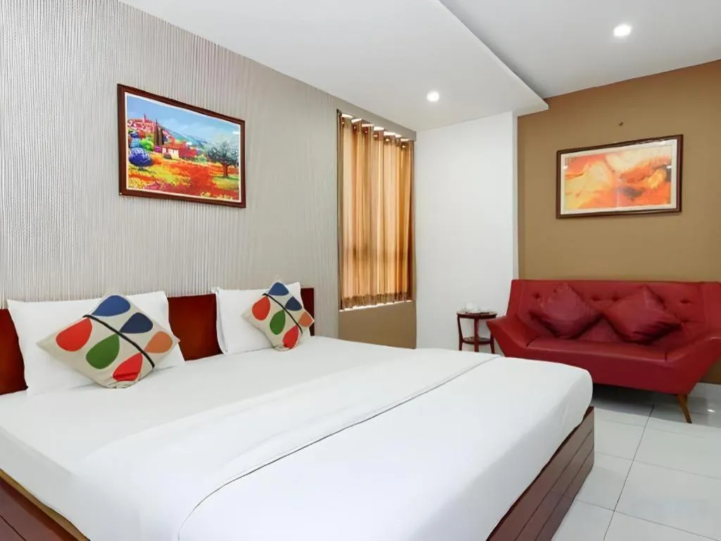 Bed in Mi Linh Hotel