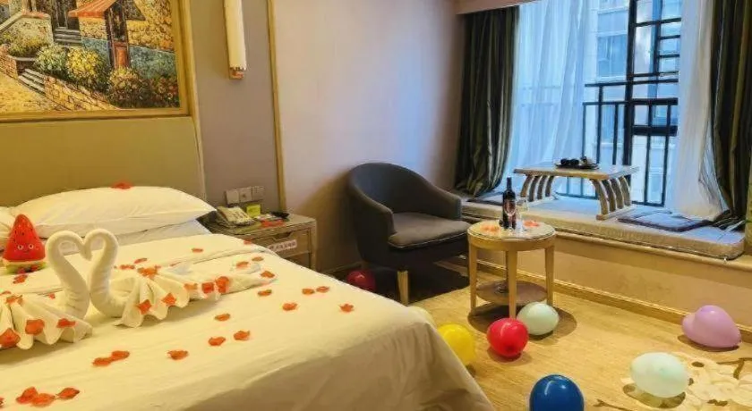 Bed in Vienna Hotel Yunnan Chunrong Street Qicai Yunan