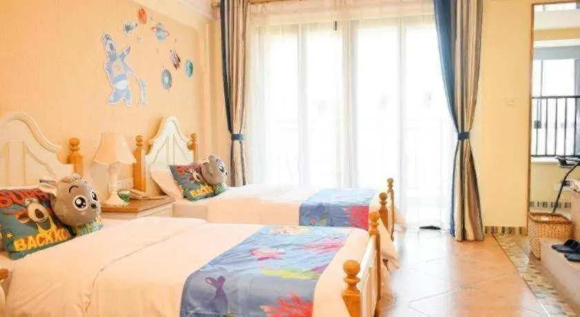 Bed in Poltton International Service Apartment Fujian Changtai Mayangxi