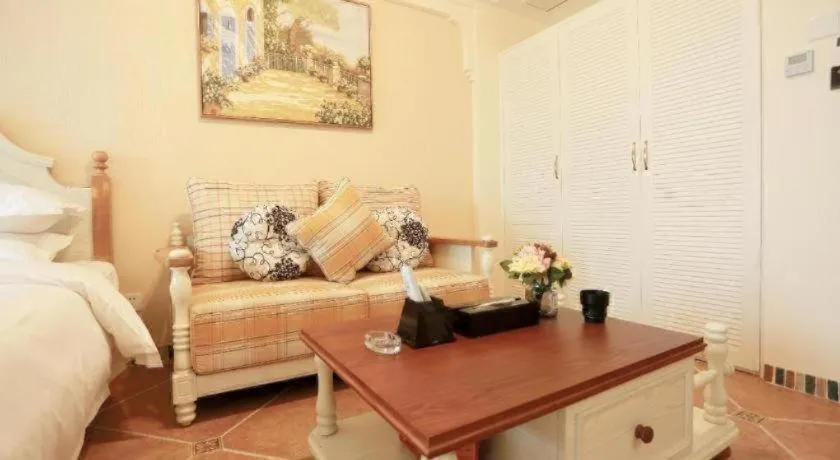 Bed in Poltton International Service Apartment Fujian Changtai Mayangxi